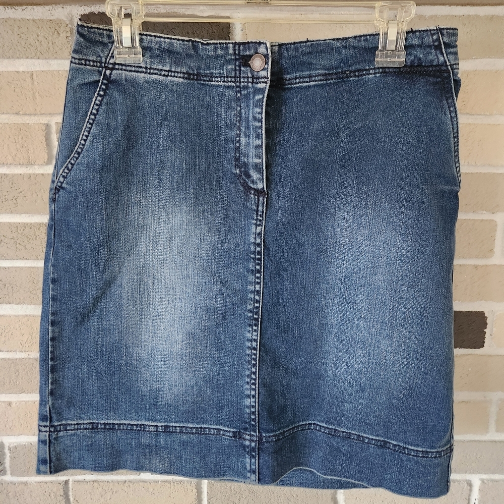 Talbots Stretch Denim Skirt NWT Petites